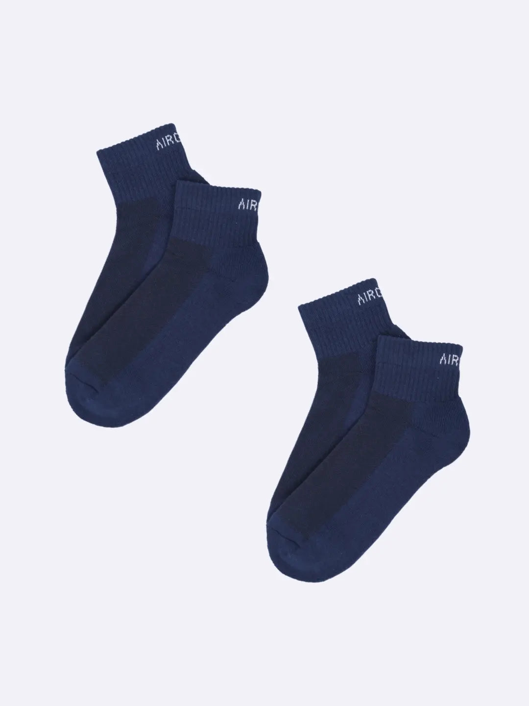 Two pairs of premium cotton cushioned high ankle socks by Air Garb
