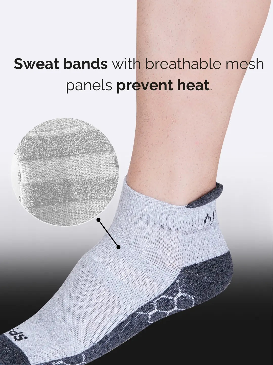 Athlete in high-performance socks during an intense workout.
