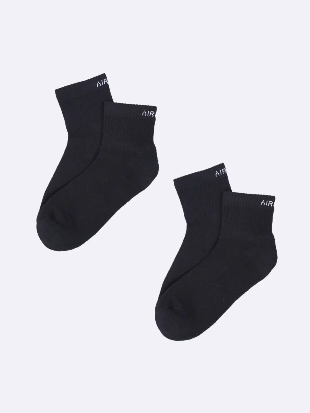 Two pairs of premium cotton cushioned high ankle socks by Air Garb
