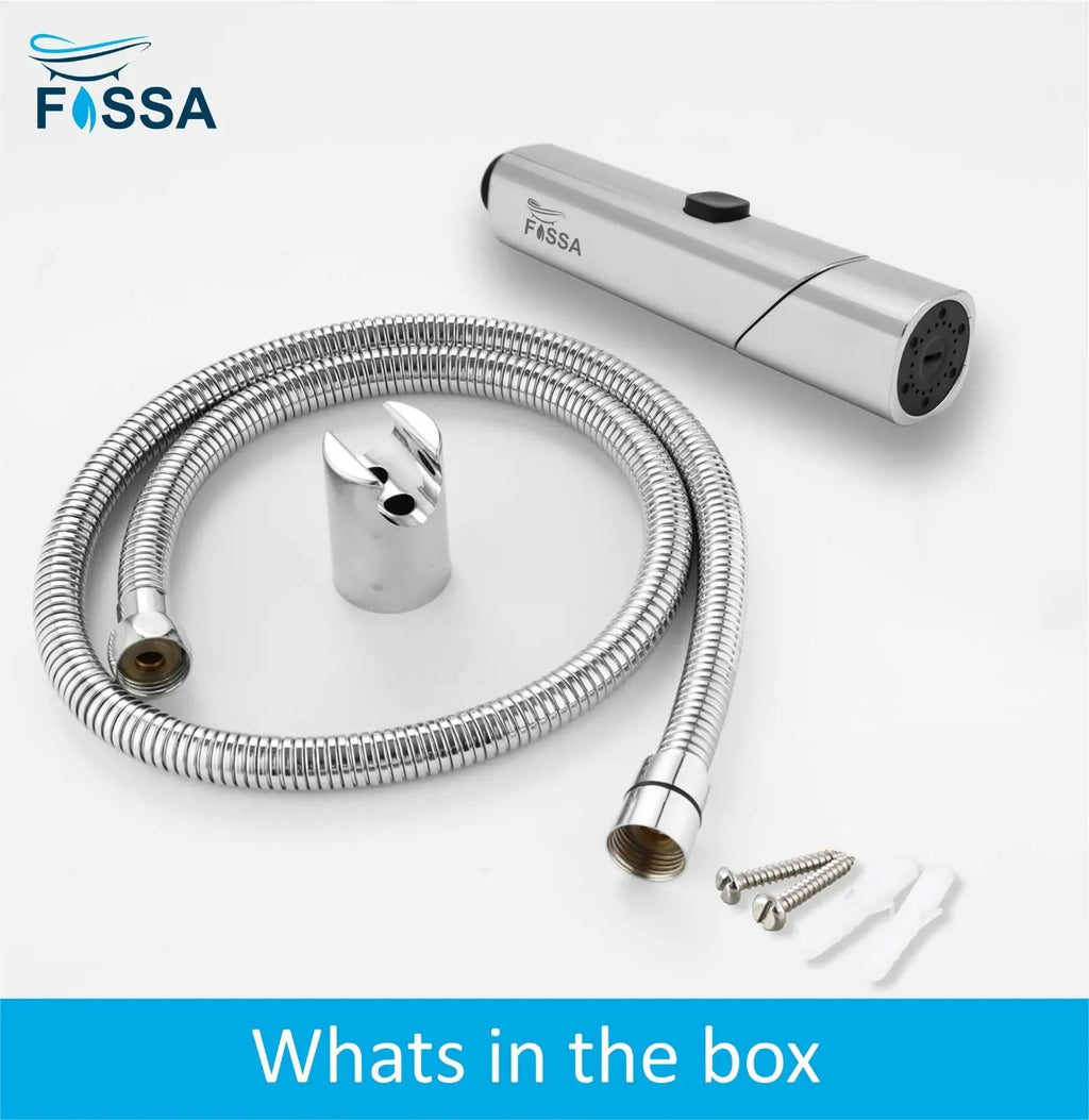 Fossa Dream Health Faucet Bidet Sprayer for Toilet, Handheld Sprayer Cloth Diaper Sprayer Set - ABS (Chrome Finish) | (With Hose Pipe & Hook)-4