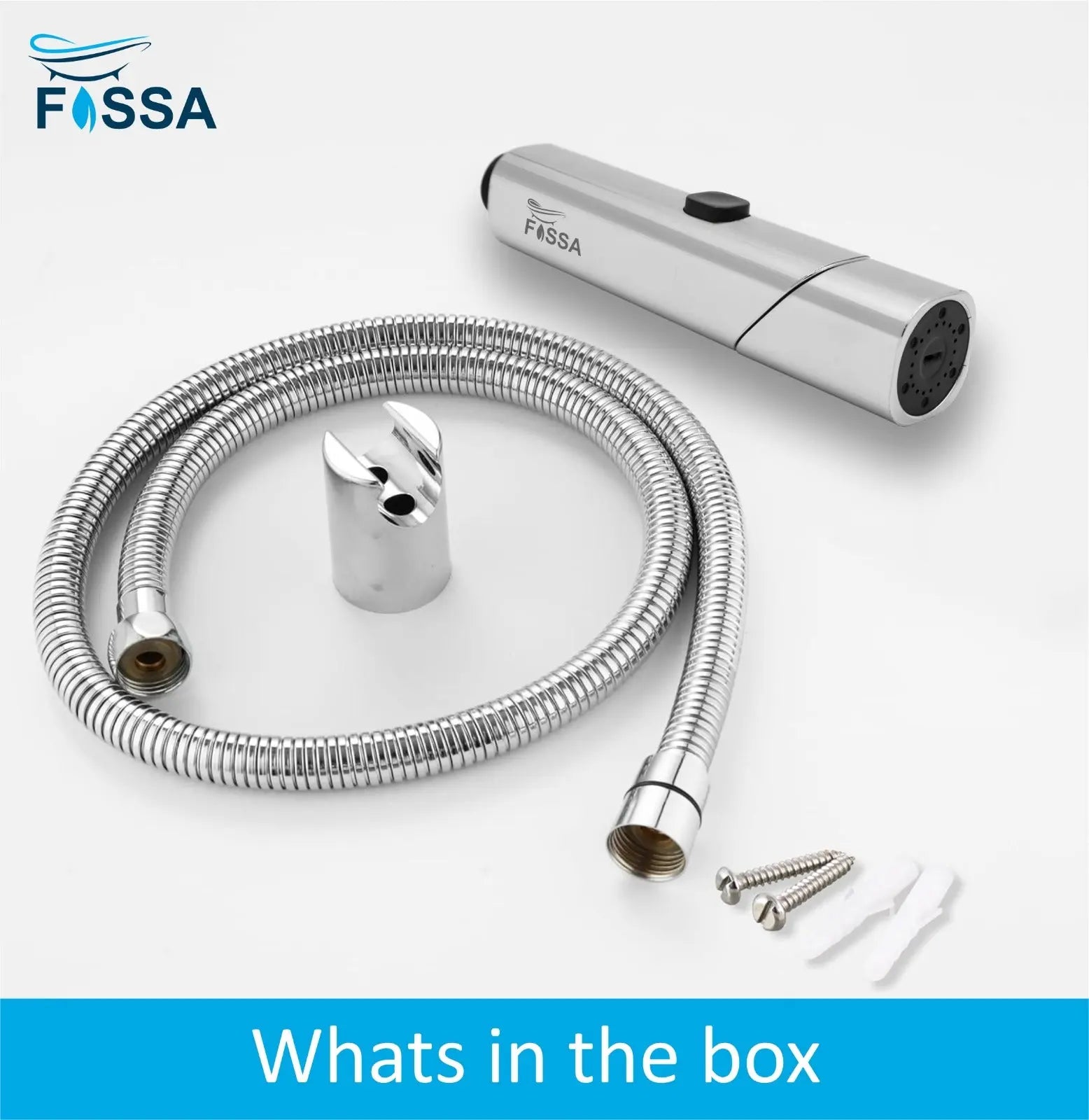 Fossa Dream Health Faucet Bidet Sprayer for Toilet, Handheld Sprayer Cloth Diaper Sprayer Set - ABS (Chrome Finish) | (With Hose Pipe & Hook)-4