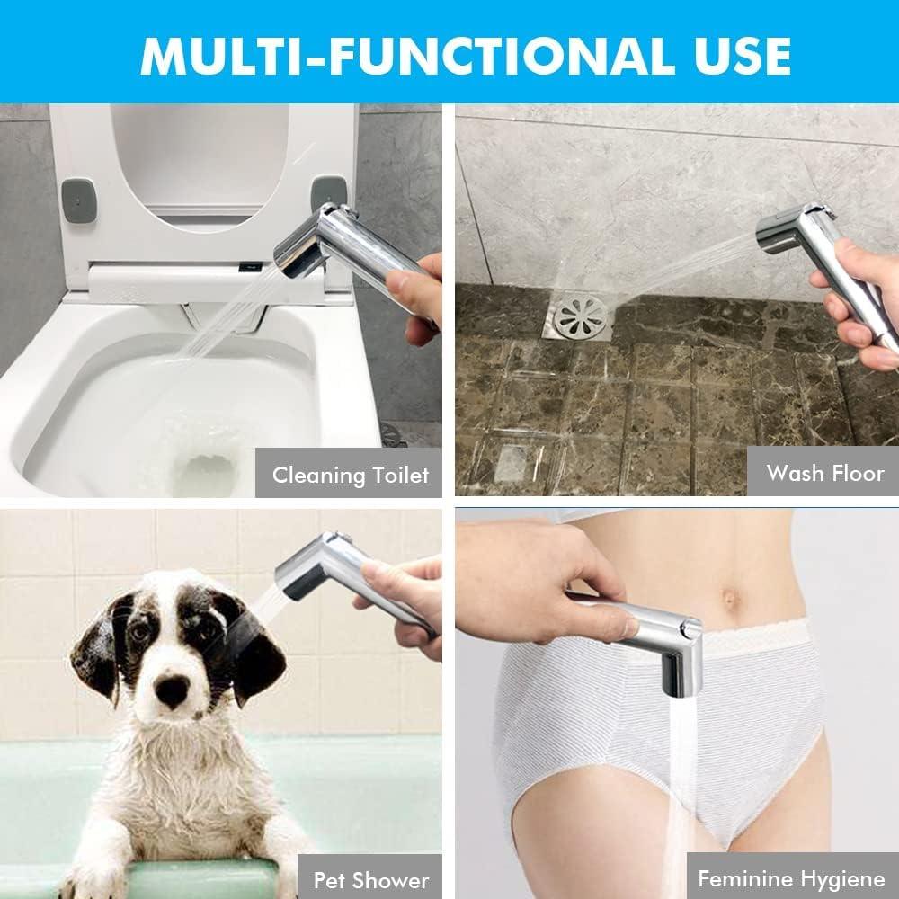 Fossa Stady Handheld Bidet Sprayer Head for Toilet Baby Cloth Diaper Sprayer with Adjustable Water Pressure Switch Spray Attachment for Bathing Pets Shower-4