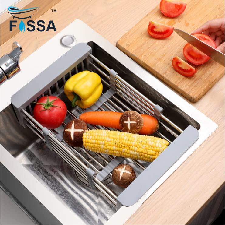 Fossa 20 Inch Sink Strainer Drain Telescopic Drain Basket with Adjustable Kitchen Drain Basket-1