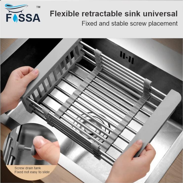 Fossa 20 Inch Sink Strainer Drain Telescopic Drain Basket with Adjustable Kitchen Drain Basket-2