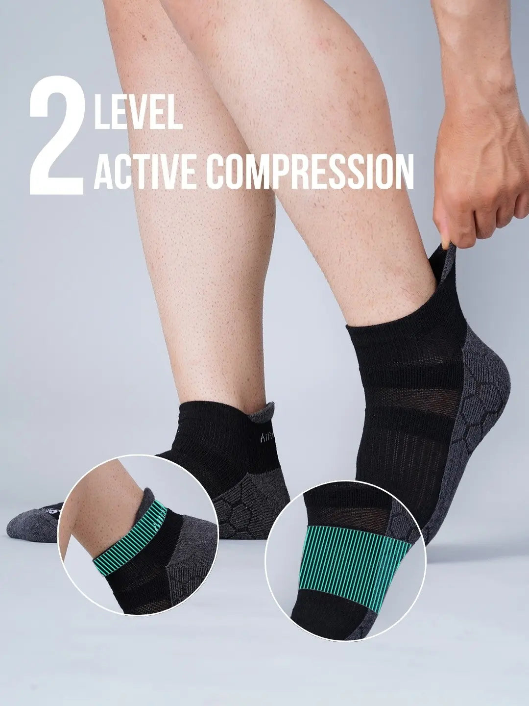 Breathable moisture-wicking sports socks with sweat bands top quality 4